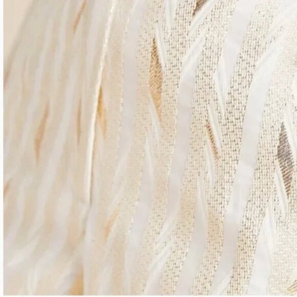 ⭐️ Kelyn Metallic Wide Leg Boho Peasant Hipster Hippie Art Deco Farm Trousers - Picture 3 of 4